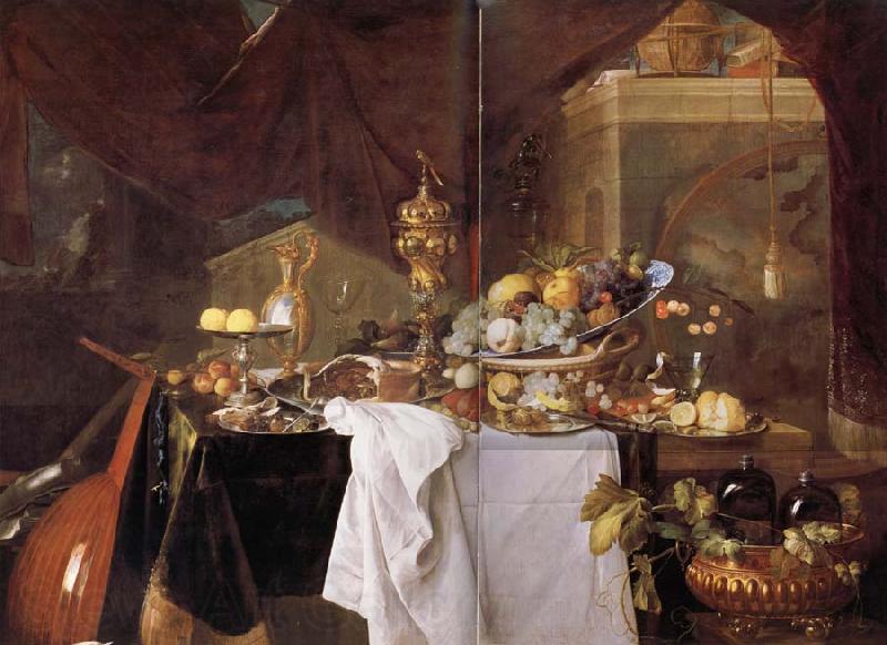 Jan Davidsz. de Heem Fruits et vaisselle:un dessert Norge oil painting art